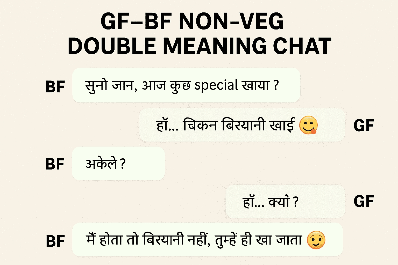 GF–BF चैट स्टाइल नॉनवेज डबल मीनिंग बातें