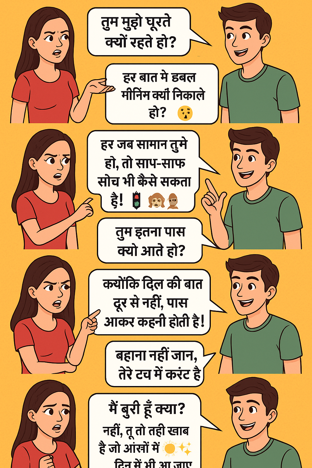 लड़का-लड़की की डबल मीनिंग नोकझोंक – जब इशारों में हो तकरार भी और प्यार भी!